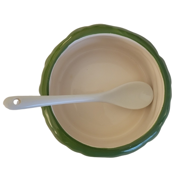 Pier 1 Imports Cheeseburger Condiment Dish & Spoon - Picture 3 of 10